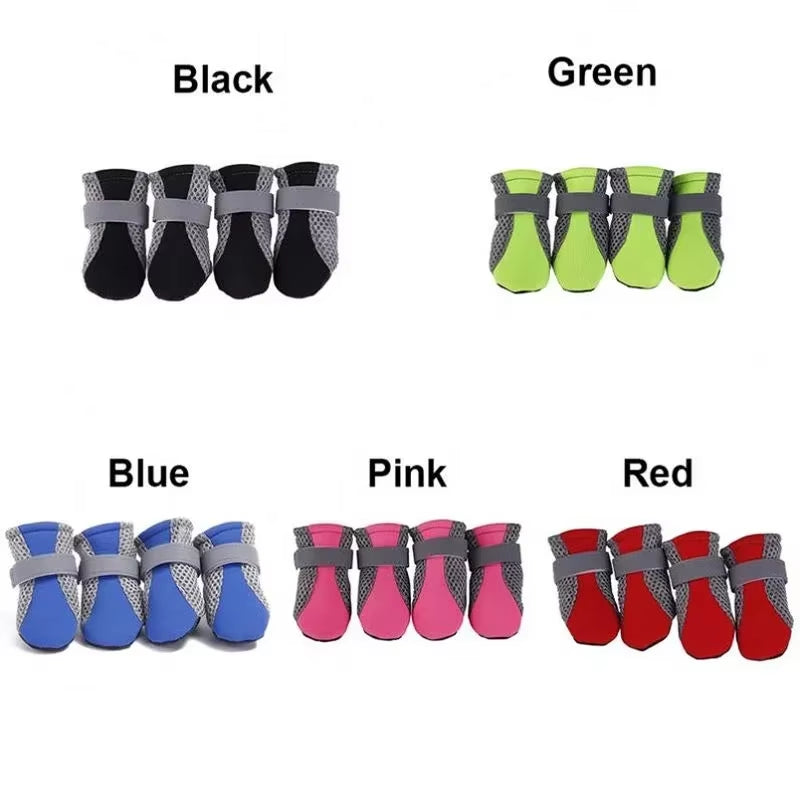 Waterproof Breathable Dog Shoes for Outdoor Walking - Soft Reflective Boots for Small to Medium Dogs