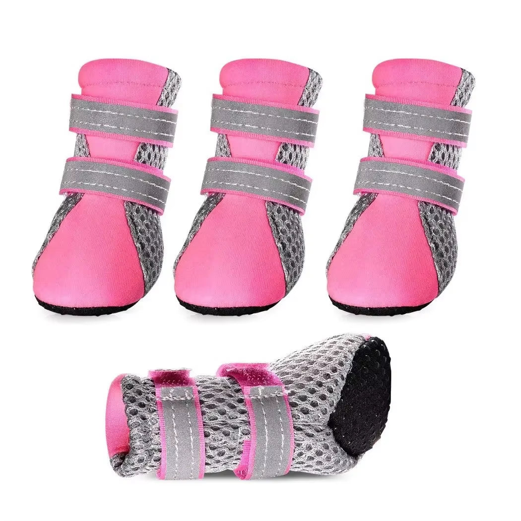 Waterproof Breathable Dog Shoes for Outdoor Walking - Soft Reflective Boots for Small to Medium Dogs