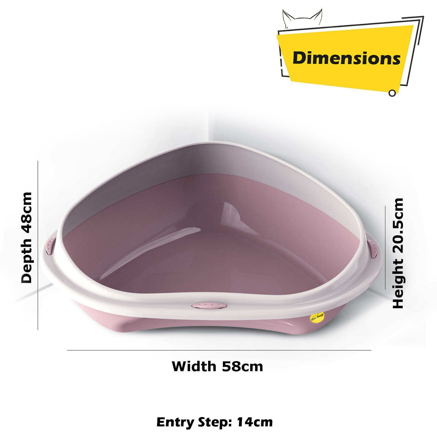 Cat Corner Litter Tray Large
