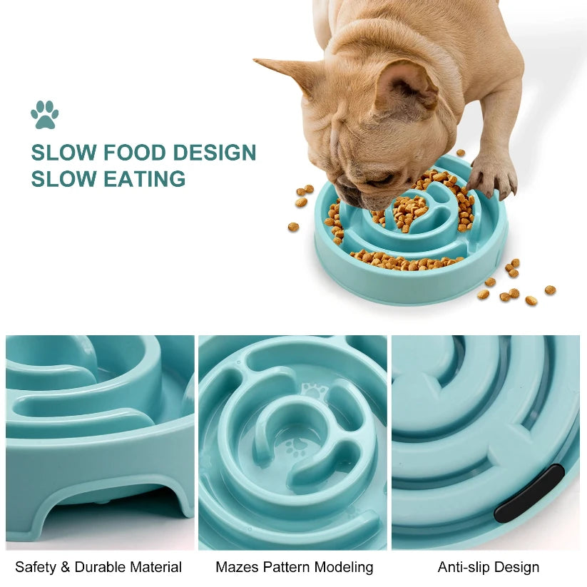 Elevate Your Pet's Mealtime with Our Fun Non-Slip Slow Feeder Bowl - Perfect for Small, Medium, and Large Dogs!