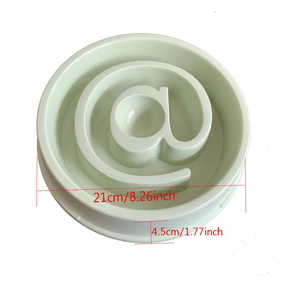 Pet Slow Feeding Bowl - Anti-Choking PP Plastic Dog Dish for Controlled Eating