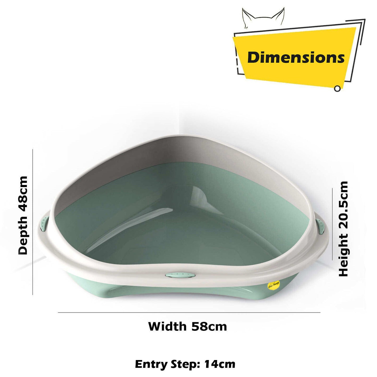 Cat Corner Litter Tray Large
