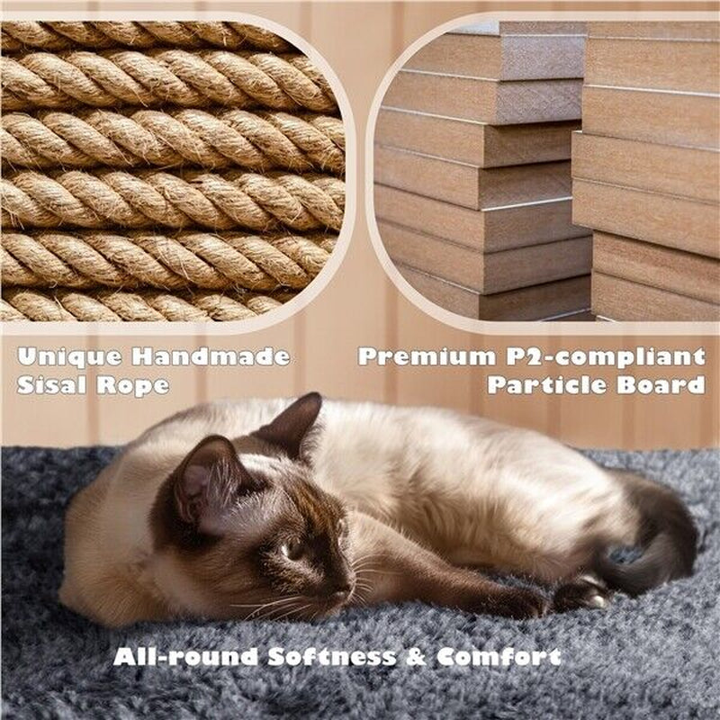 Cat Tree Tower Condo with Scratching Posts and Ladder for Cats and Kittens