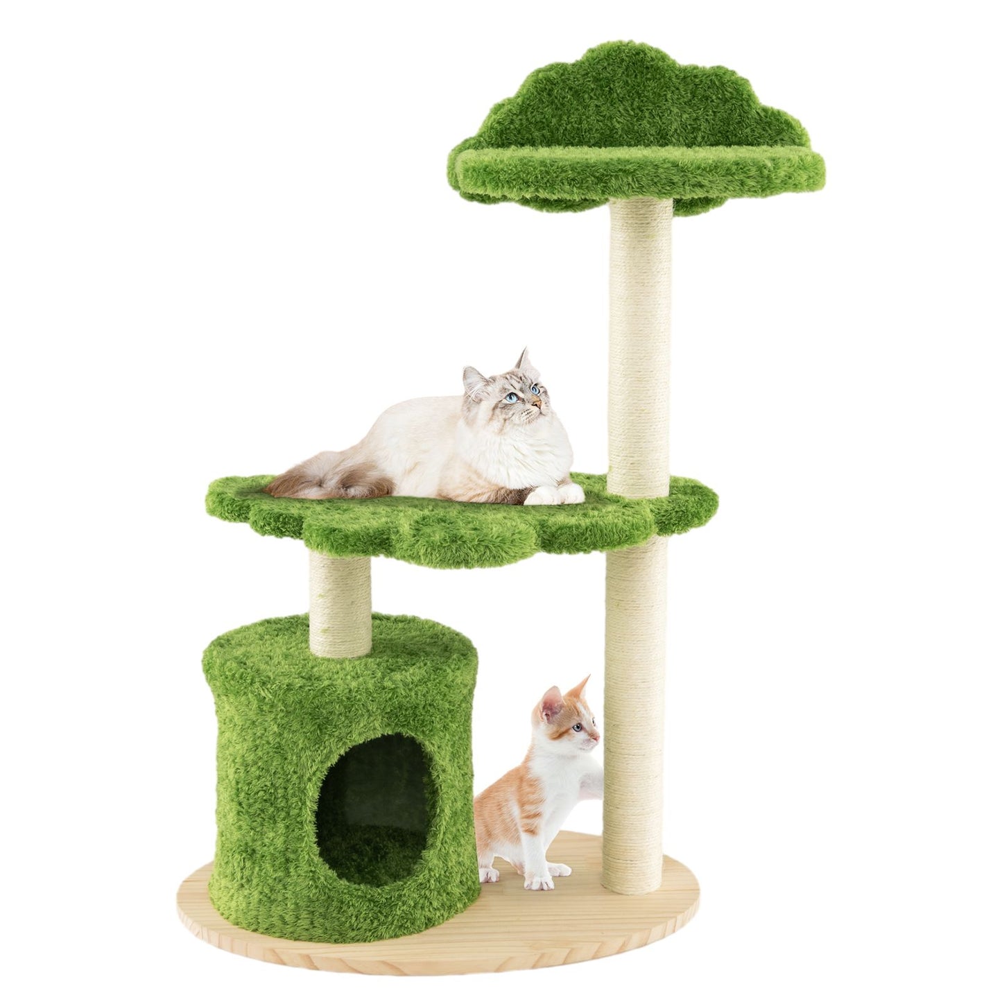97 cm Cat Tree with Fully Wrapped Sisal Scratching Posts