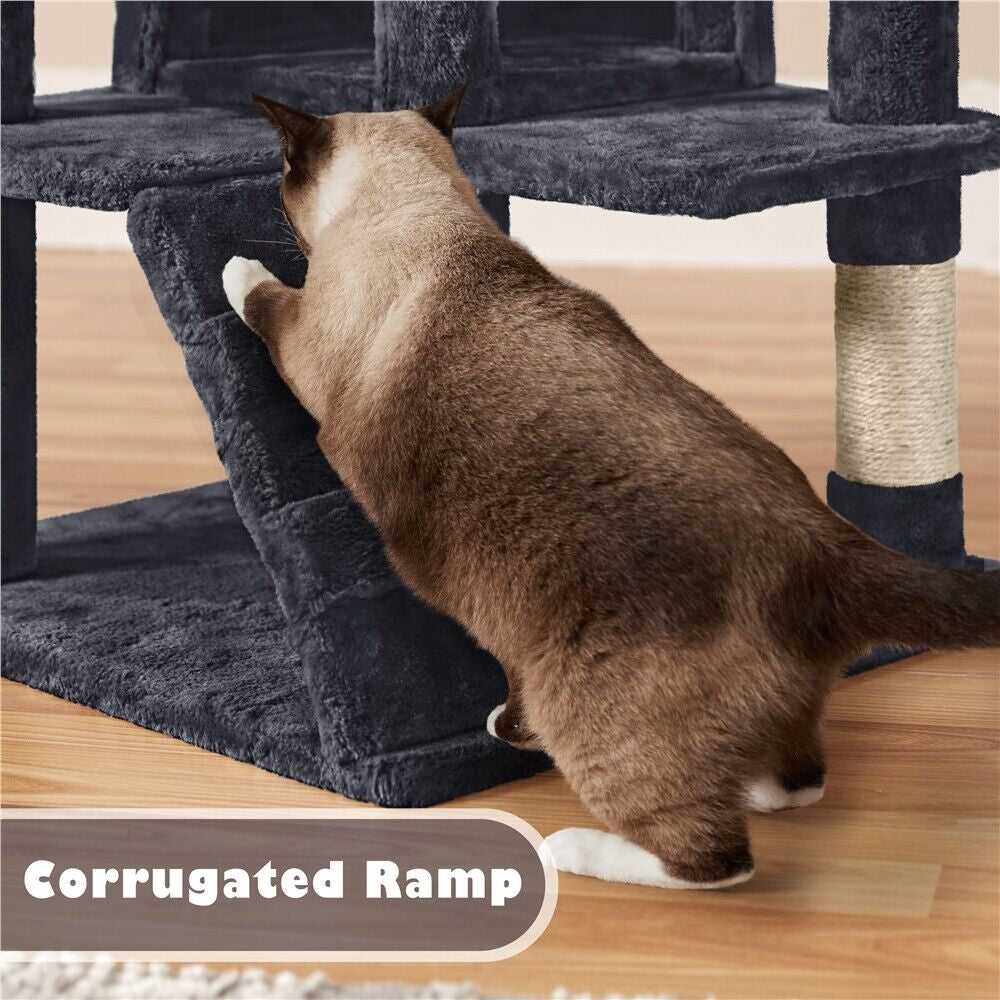 Cat Tree Tower Condo with Scratching Posts and Ladder for Cats and Kittens