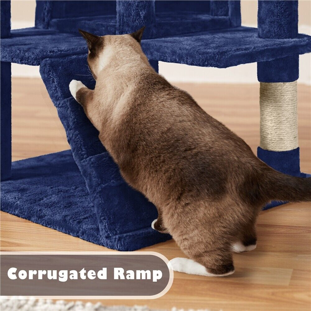 Cat Tree Tower Condo with Scratching Posts and Ladder for Cats and Kittens