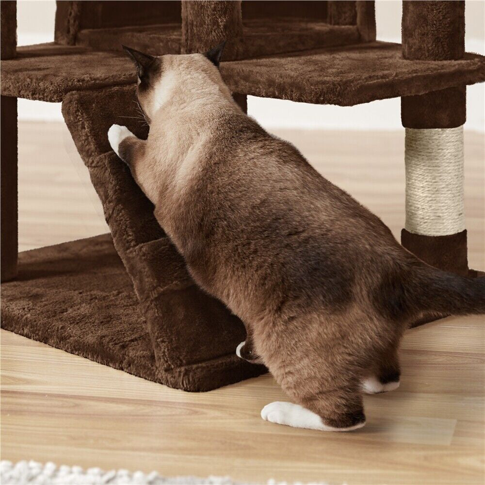 Cat Tree Tower Condo with Scratching Posts and Ladder for Cats and Kittens