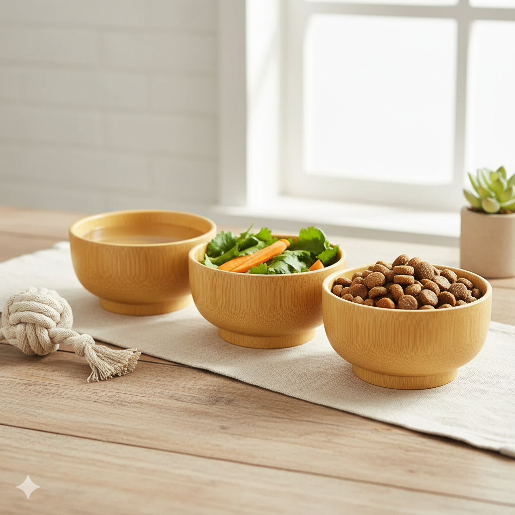 GreenPaws Bamboo Pet Bowl