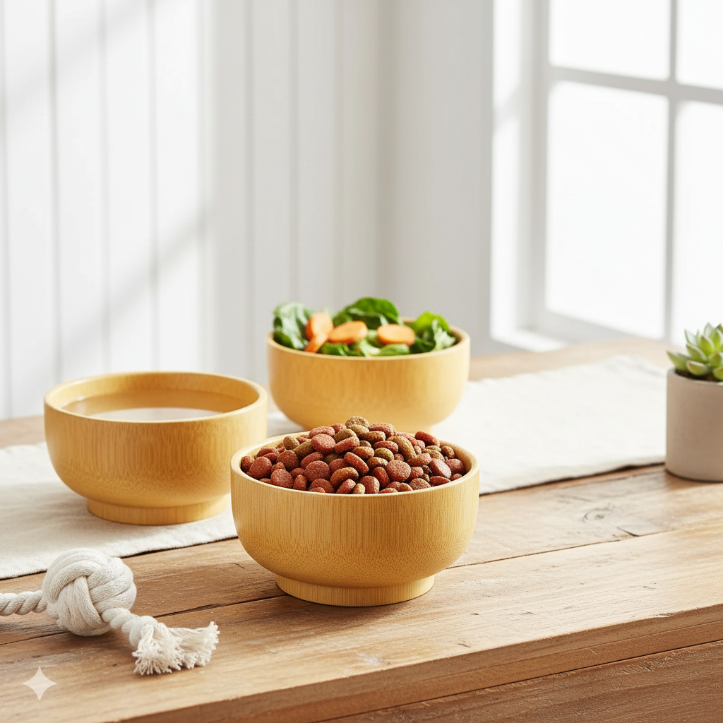 GreenPaws Bamboo Pet Bowl