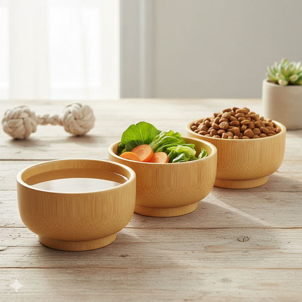GreenPaws Bamboo Pet Bowl