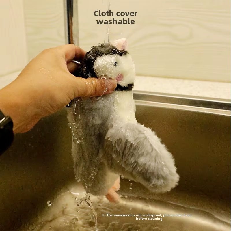 Interactive Rechargeable Simulated Bird Toy for Cats and Dogs - Chirping and Flapping Plush Pet Companion (Non-Flying) with Catnip Touch Activation