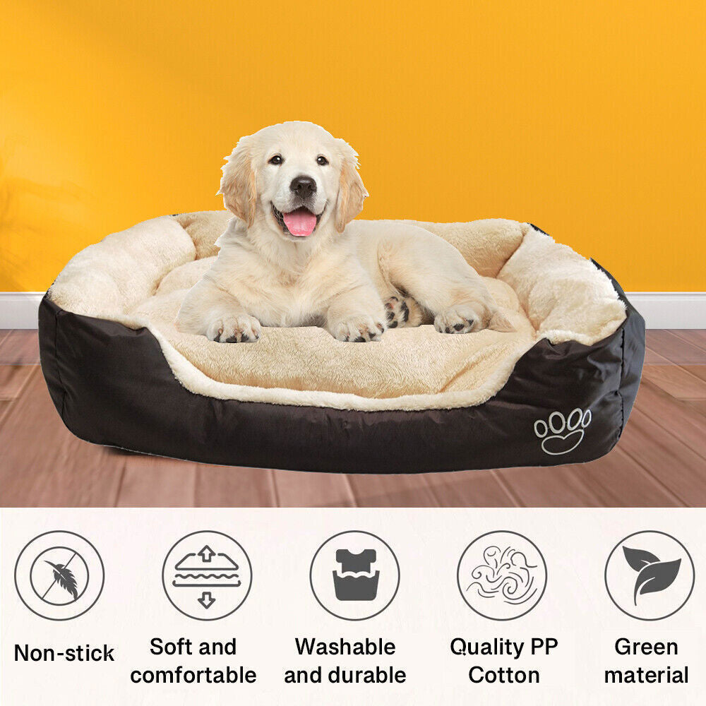 Luxury Soft Washable Pet Bed for Dogs and Cats - Available in Sizes S, M, L, XL