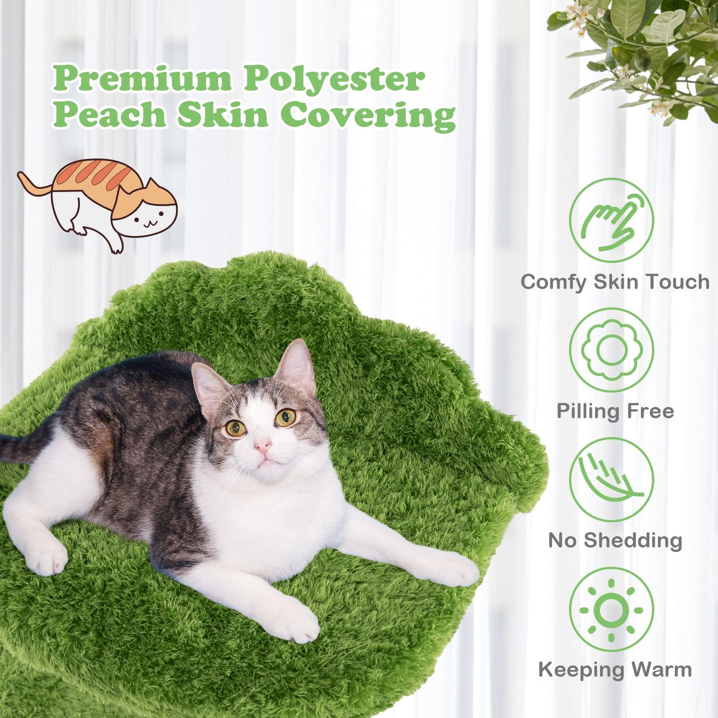 97 cm Cat Tree with Fully Wrapped Sisal Scratching Posts