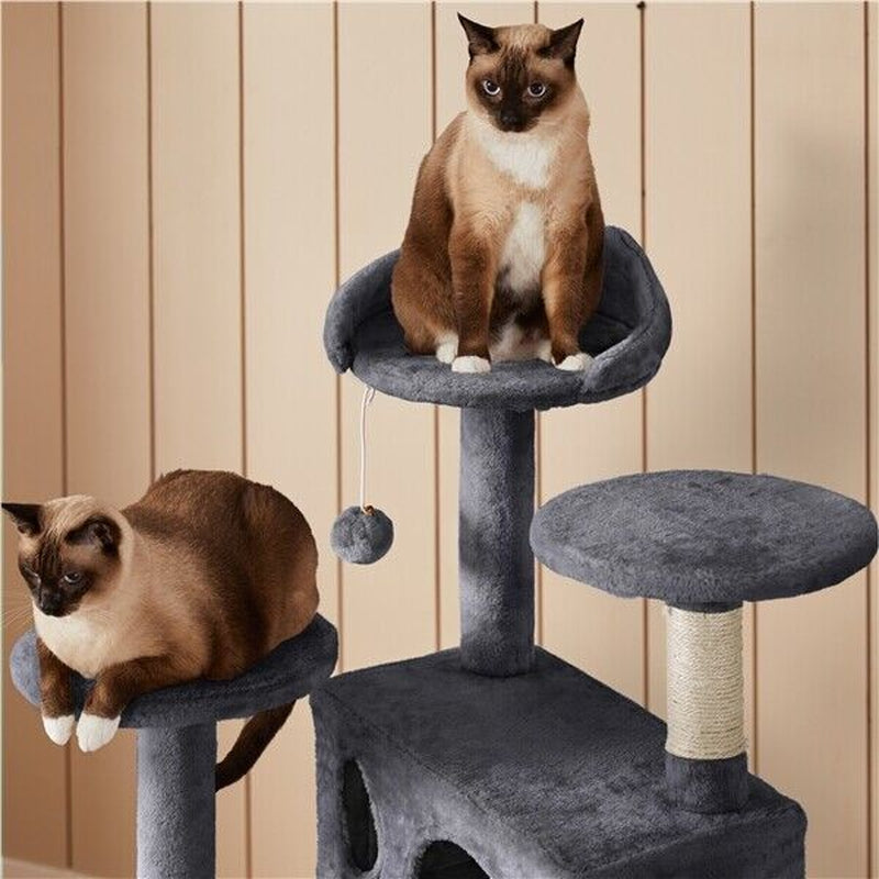 Cat Tree Tower Condo with Scratching Posts and Ladder for Cats and Kittens