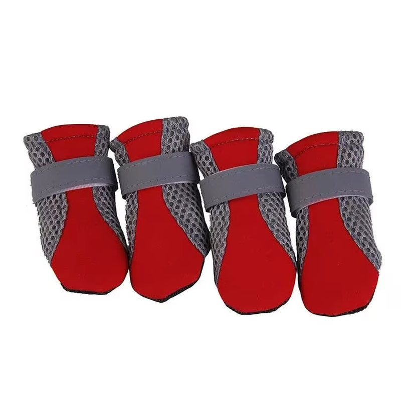 Waterproof Breathable Dog Shoes for Outdoor Walking - Soft Reflective Boots for Small to Medium Dogs