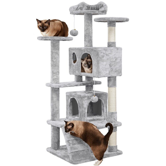 Cat Tree Tower Condo with Scratching Posts and Ladder for Cats and Kittens