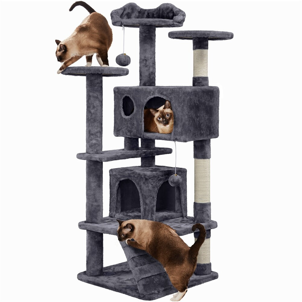 Cat Tree Tower Condo with Scratching Posts and Ladder for Cats and Kittens