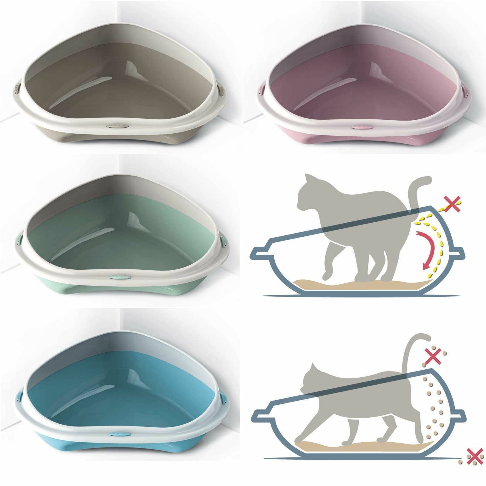 Cat Corner Litter Tray Large