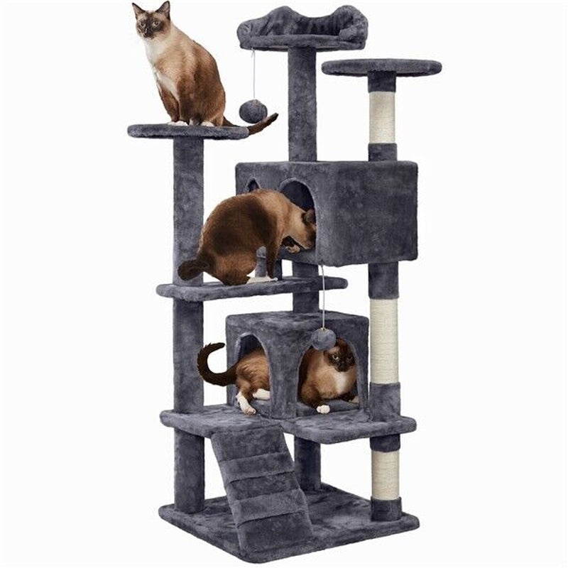 Cat Tree Tower Condo with Scratching Posts and Ladder for Cats and Kittens