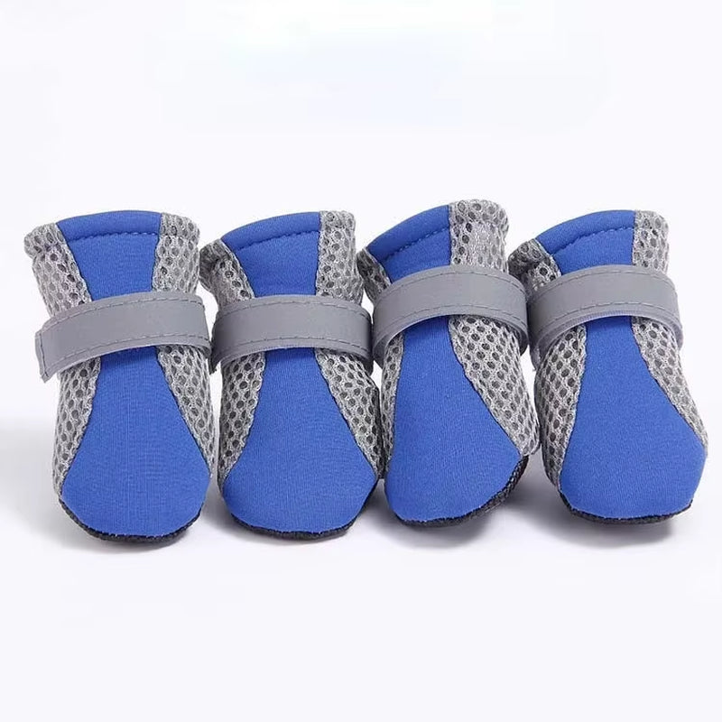 Waterproof Breathable Dog Shoes for Outdoor Walking - Soft Reflective Boots for Small to Medium Dogs