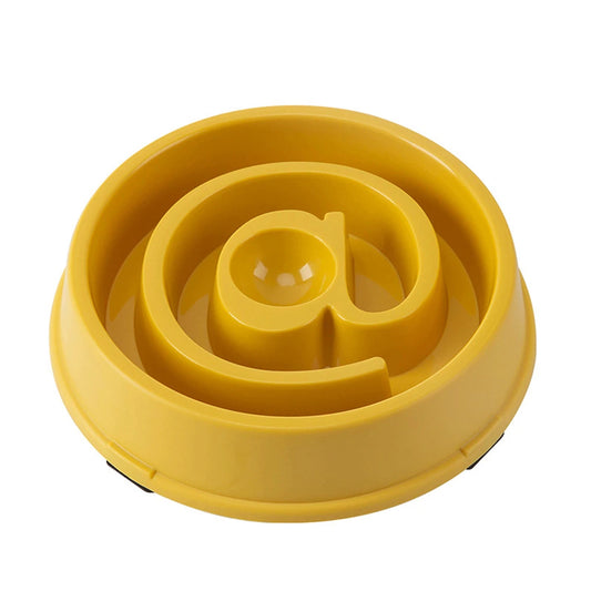 Pet Slow Feeding Bowl - Anti-Choking PP Plastic Dog Dish for Controlled Eating