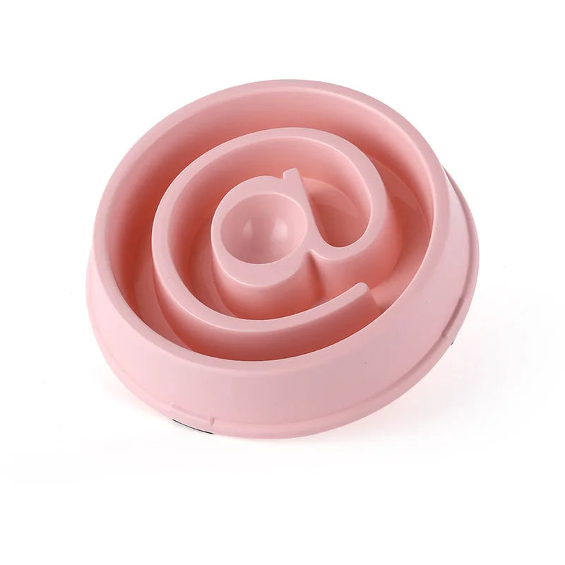 Pet Slow Feeding Bowl - Anti-Choking PP Plastic Dog Dish for Controlled Eating