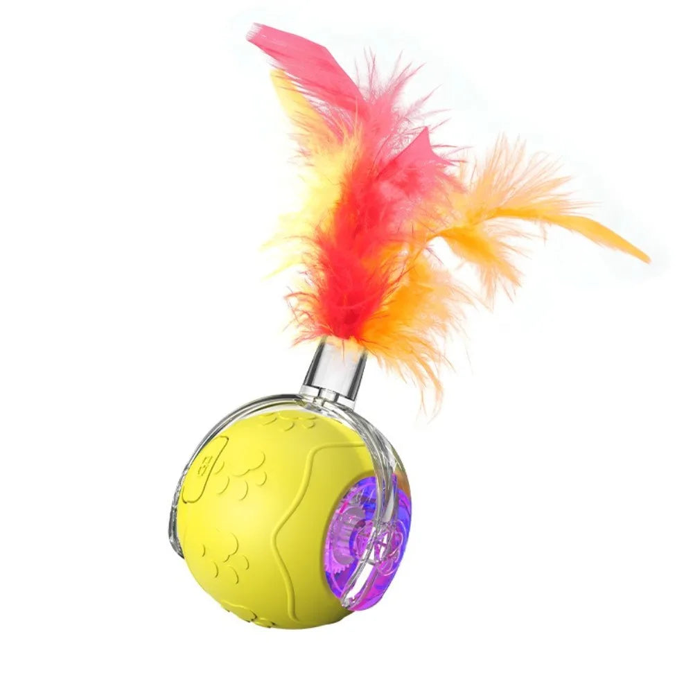Interactive Rechargeable Cat Ball Toy with Faux Tail - Electric Mouse Imitation for Indoor Play