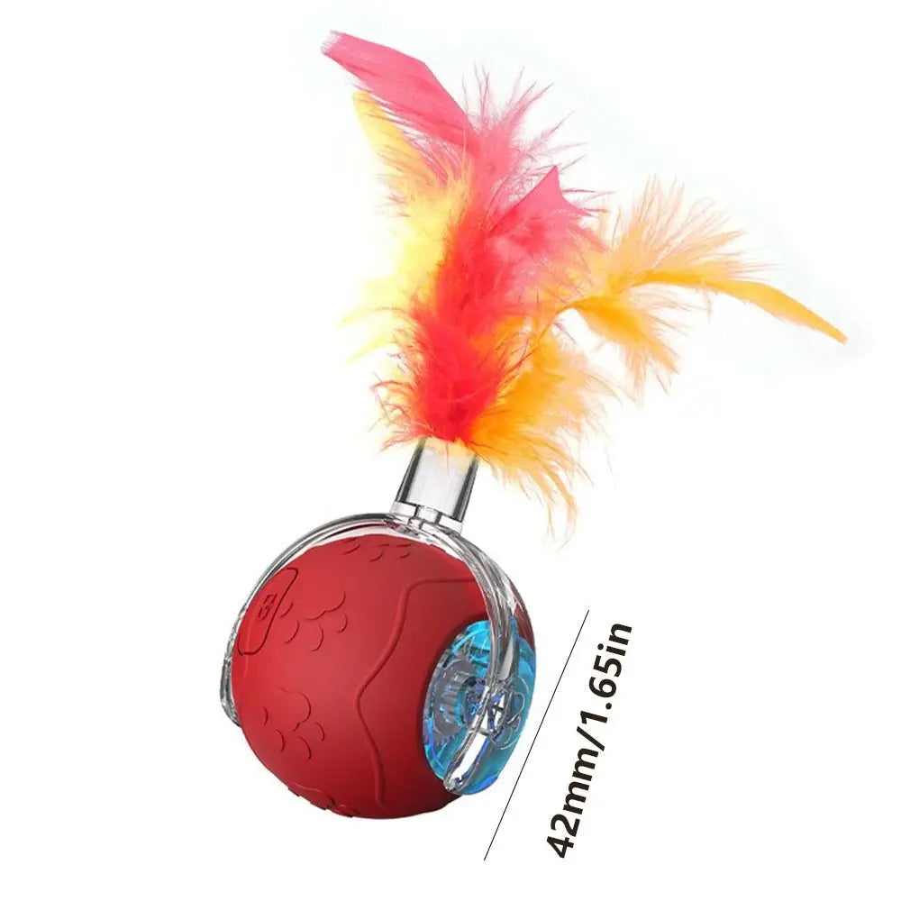 Interactive Rechargeable Cat Ball Toy with Faux Tail - Electric Mouse Imitation for Indoor Play