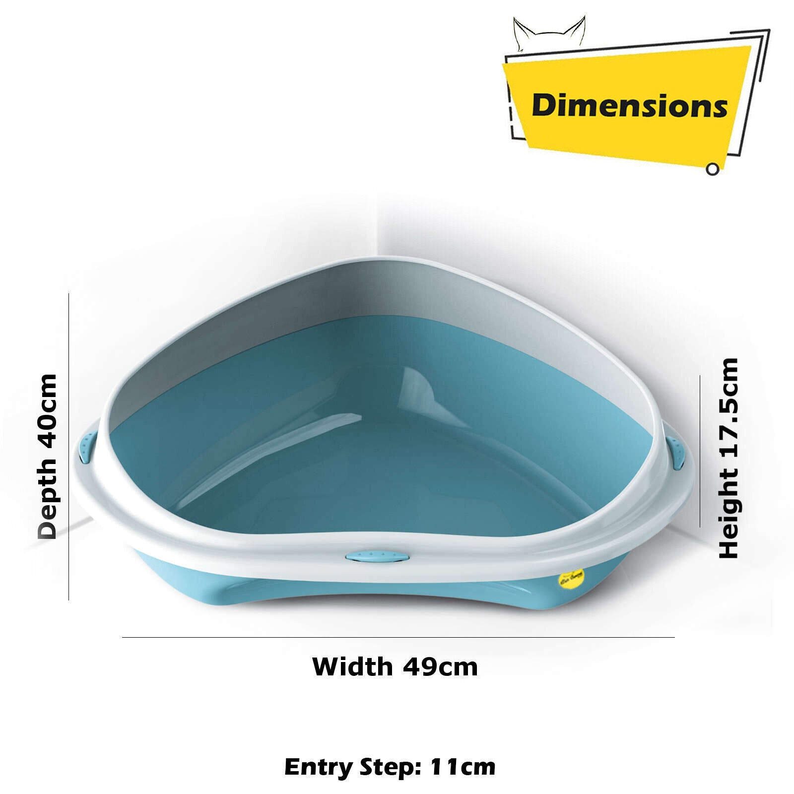 Cat Corner Litter Tray Large