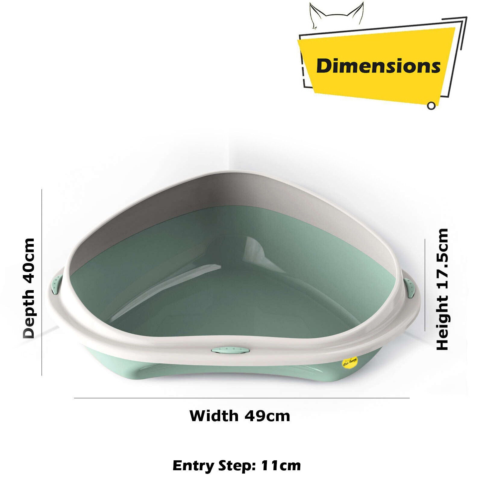 Cat Corner Litter Tray Large
