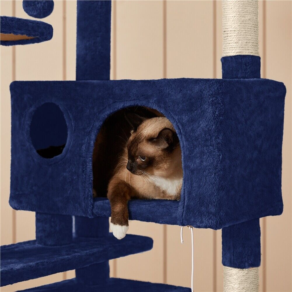 Cat Tree Tower Condo with Scratching Posts and Ladder for Cats and Kittens