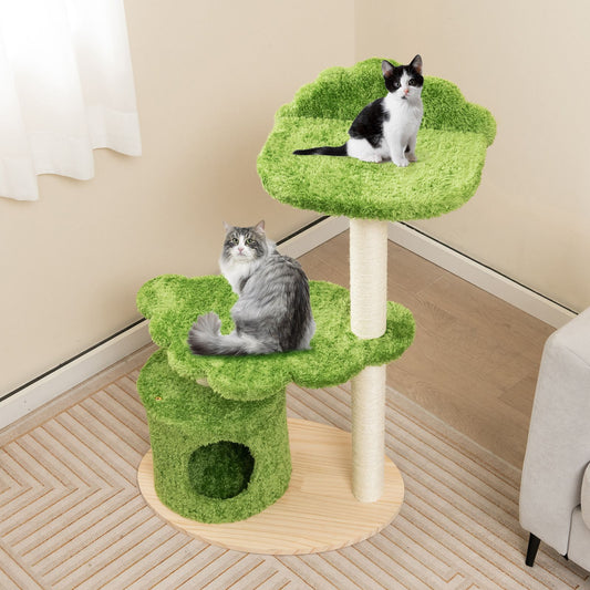 97 cm Cat Tree with Fully Wrapped Sisal Scratching Posts