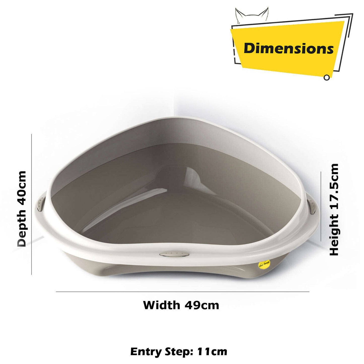 Cat Corner Litter Tray Large