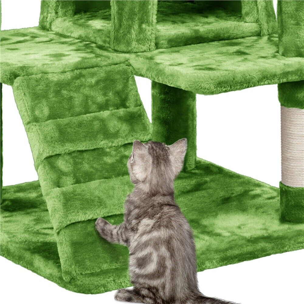 Cat Tree Tower Condo with Scratching Posts and Ladder for Cats and Kittens