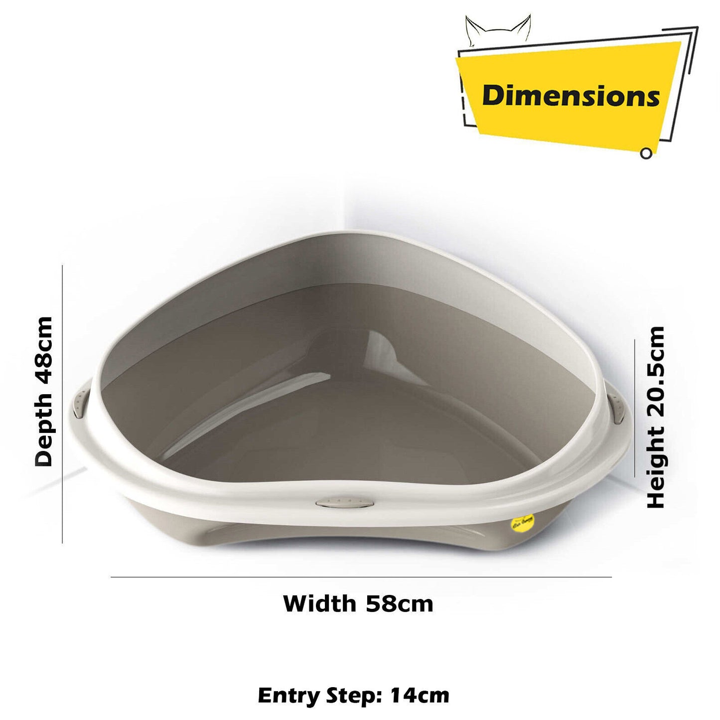 Cat Corner Litter Tray Large