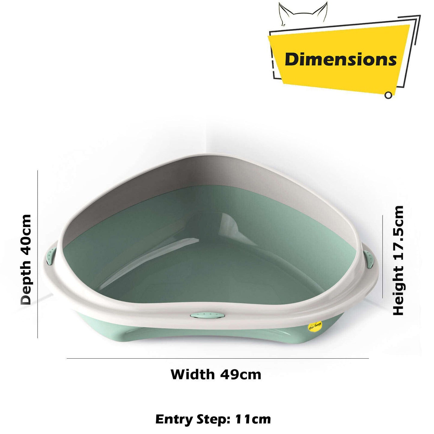 Cat Corner Litter Tray Large