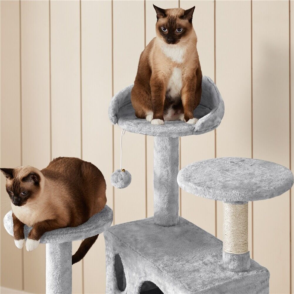 Cat Tree Tower Condo with Scratching Posts and Ladder for Cats and Kittens