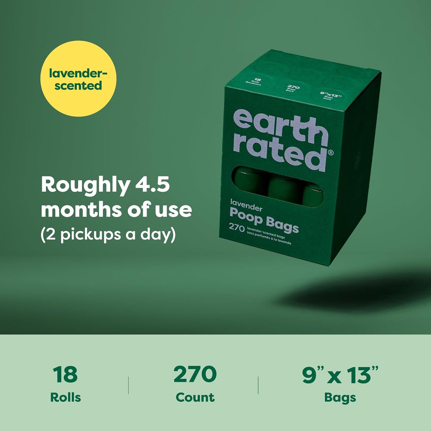 Dog Poo Bags,Waste Bag Refill Rolls for Dogs,270 Count