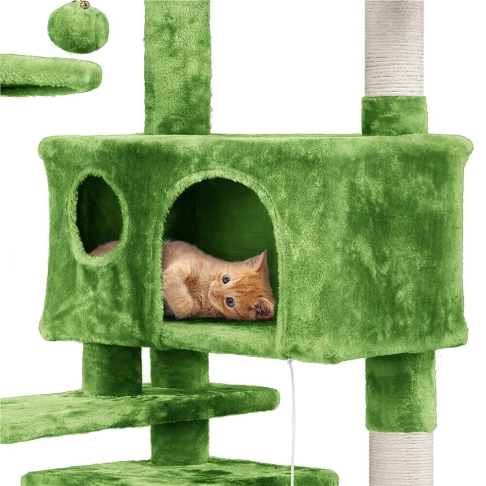 Cat Tree Tower Condo with Scratching Posts and Ladder for Cats and Kittens