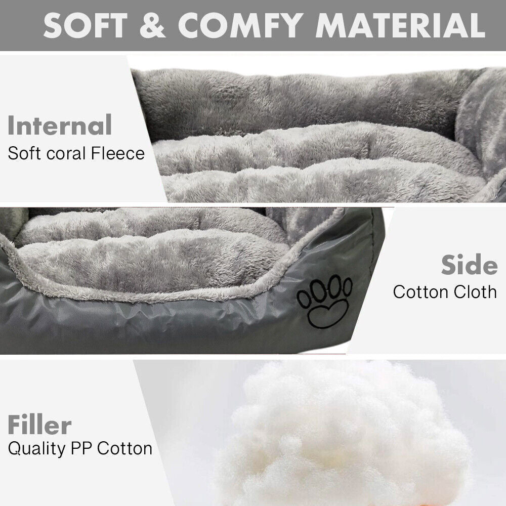 Luxury Soft Washable Pet Bed for Dogs and Cats - Available in Sizes S, M, L, XL