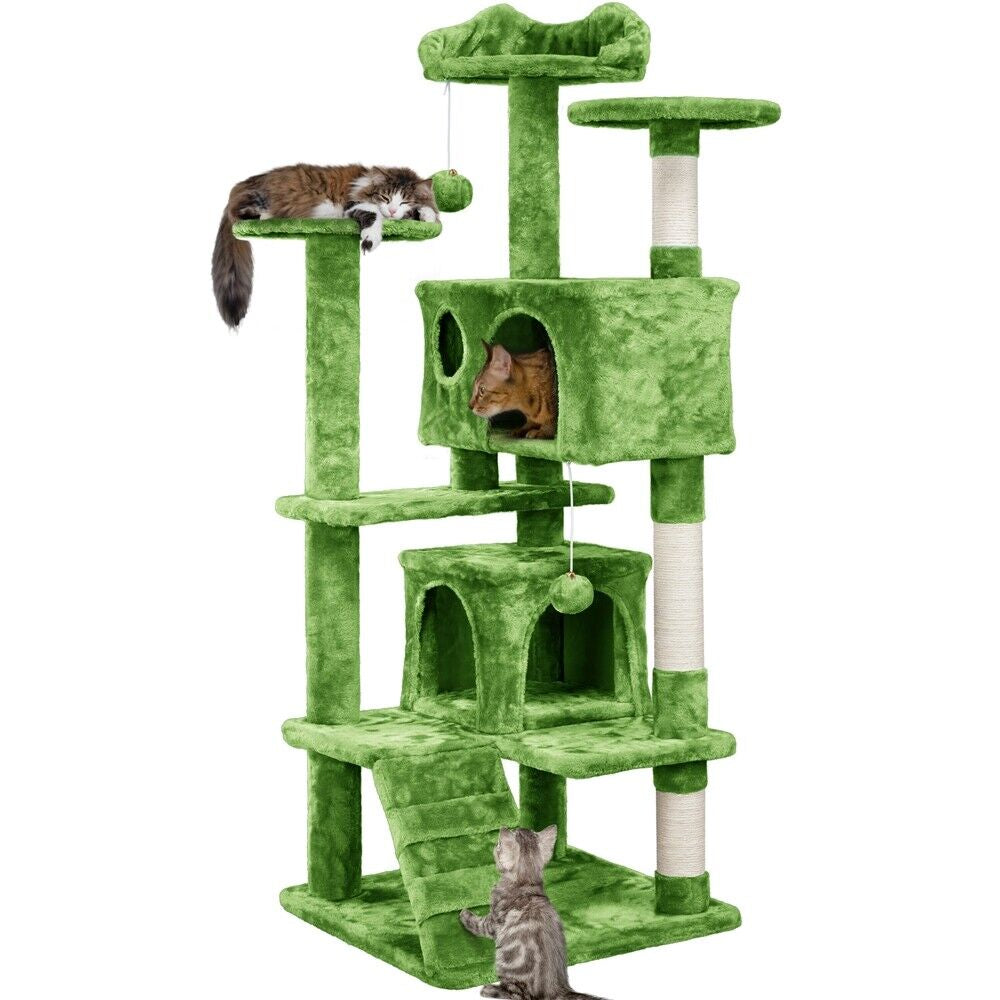 Cat Tree Tower Condo with Scratching Posts and Ladder for Cats and Kittens